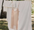 SHORT DEEP V-NECK SLIP -- CONCH