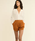PAIGE LINEN SHORT -- SEDONA CLAY