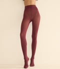 WOLFORD VELVET DE LUXE 66 TIGHTS -- MIDNIGHT RED
