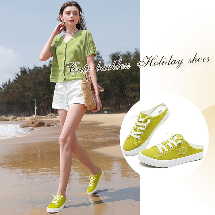 Apple Green Canvas Slip-On DI60 - Image 2