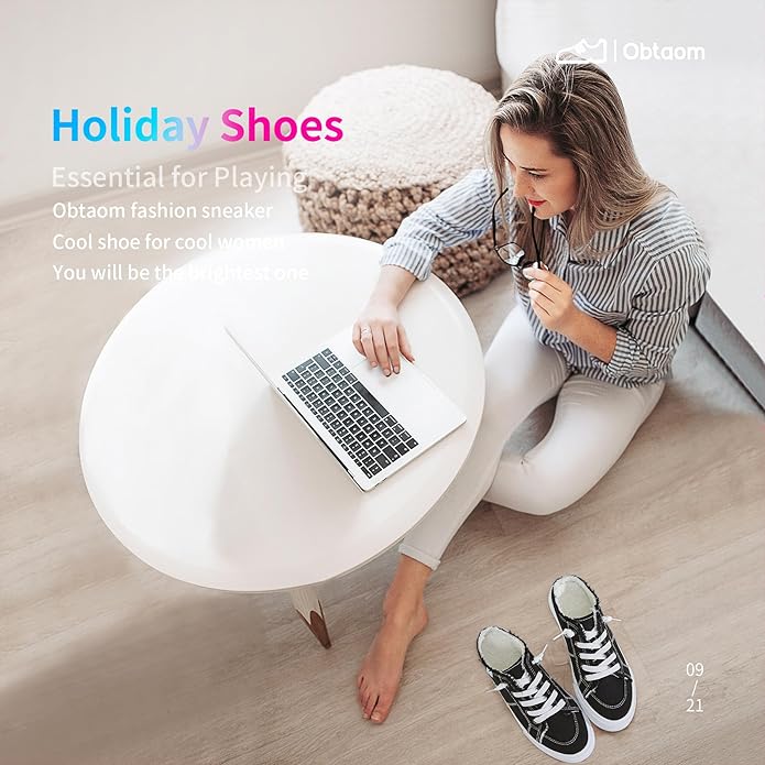 Black Faux Fur Slip-On DI54 - Image 2