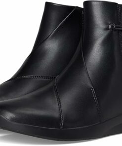 Black Leather Ankle Boots DI89