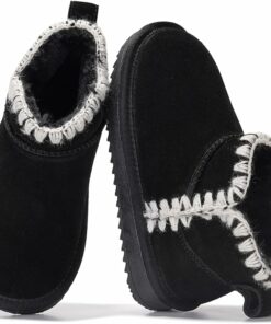 Black Stitch Girls Boots DI67