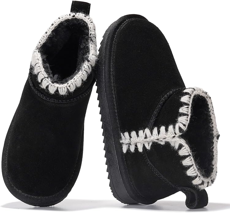 Black Stitch Girls Boots DI67