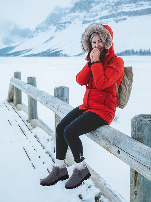 Casual Grey Warm Ankle Boots DI74 - Image 2