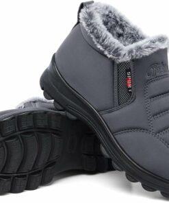 Casual Grey Warm Ankle Boots DI74