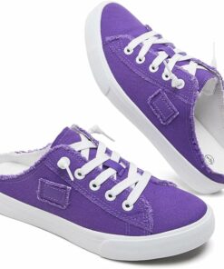 Dark Purple Canvas Slip-On DI57