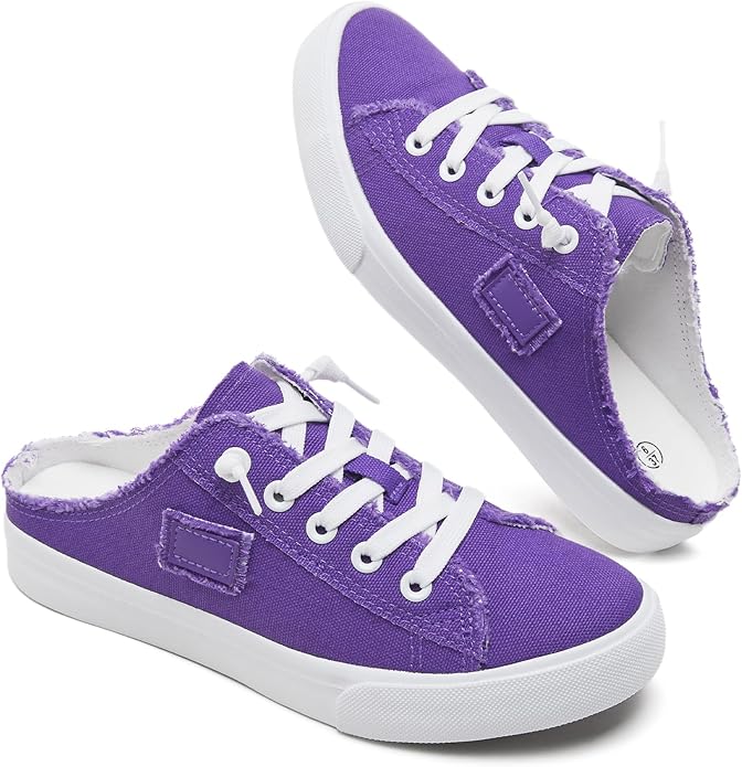 Dark Purple Canvas Slip-On DI57