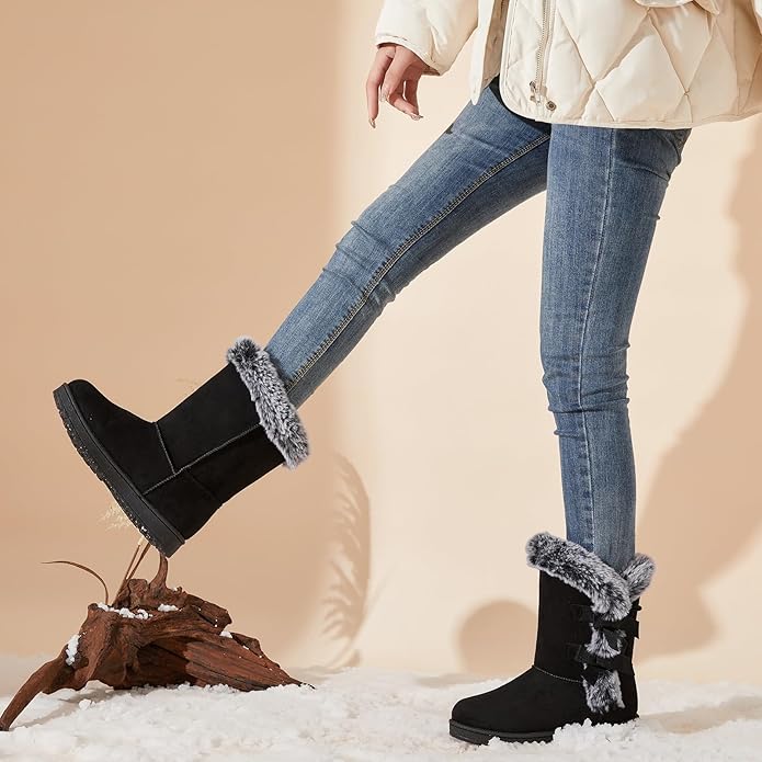 Fashion Black Snow Boots DI84 - Image 2