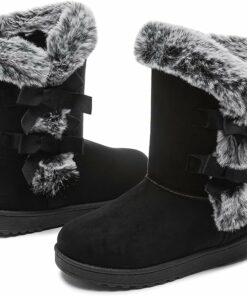 Fashion Black Snow Boots DI84