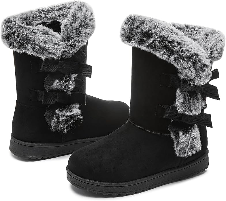 Fashion Black Snow Boots DI84