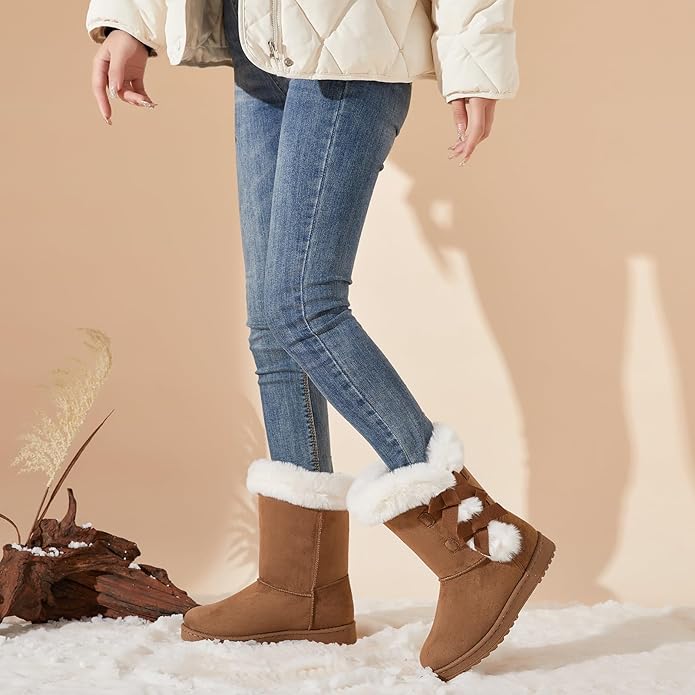 Fashion Brown Snow Boots DI86 - Image 2