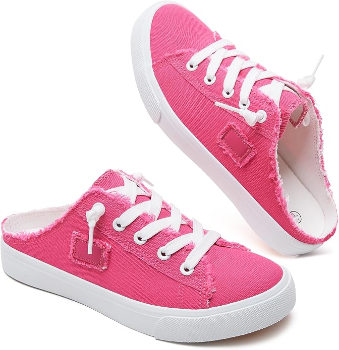 Rose Red Canvas Slip-On DI55