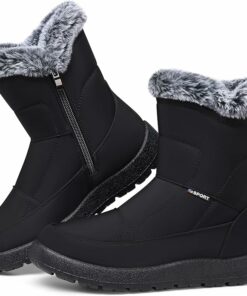 Women's Black Snow Boots DI77