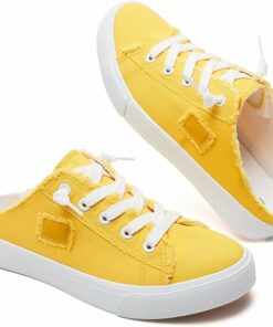Yellow Summer Canvas Slip-On DI56